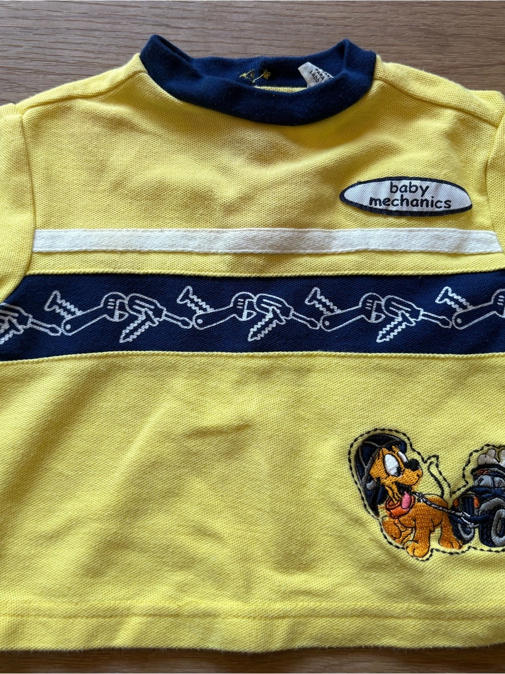 Baby Mechanics Yellow Navy Pluto Disney top